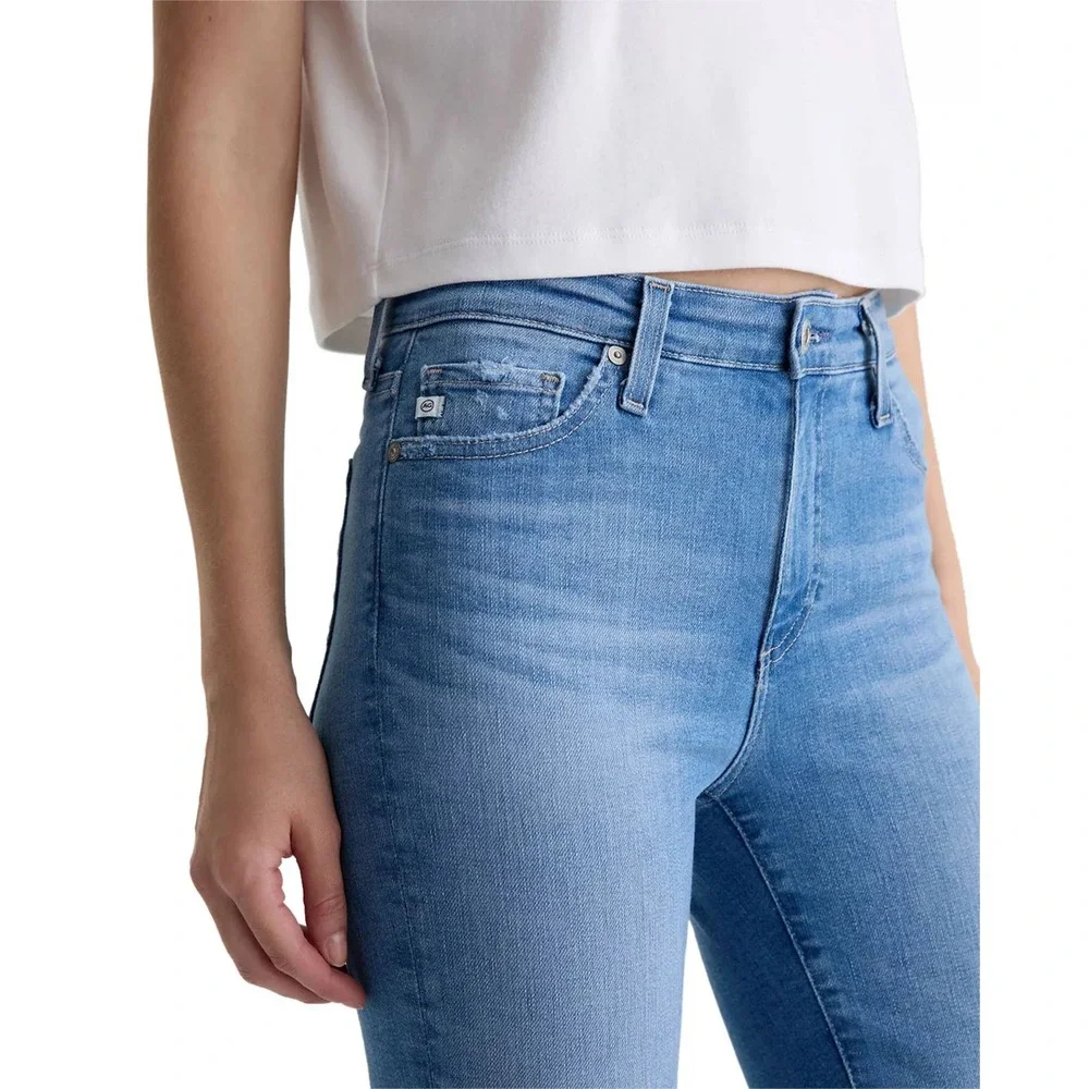 AG Adriano Goldschmied Mari High Rise Slim Straight Jeans in Minimalist Size 32